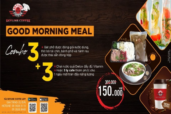 Thưởng thức phở bò Skyline theo phương thức Takeaway