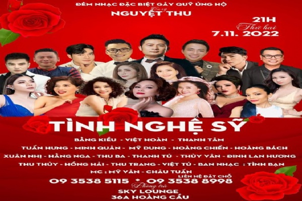 [07.11] ĐÊM NHẠC GÂY QUỸ ỦNG HỘ CA SĨ NGUYỆT THU