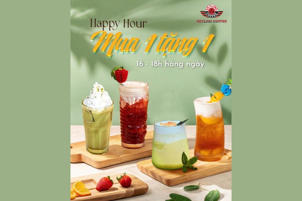 ☀️ HAPPY HOUR – MUA 1 TẶNG 1 ☕